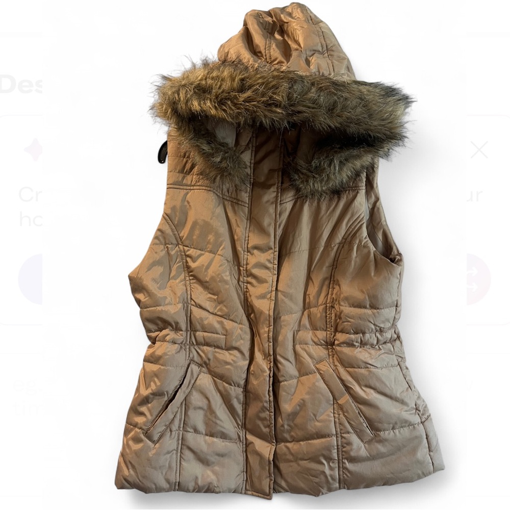 New York & Company Gold puffers vest Jacket